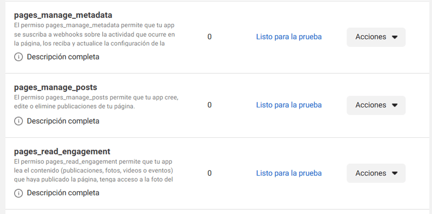 Facebook Meta app configuration continuing